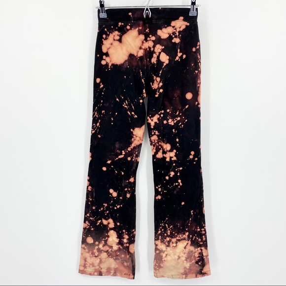 VS Yoga Bleach Tie Dye Black Stretch Leggings S - Picture 4 of 12